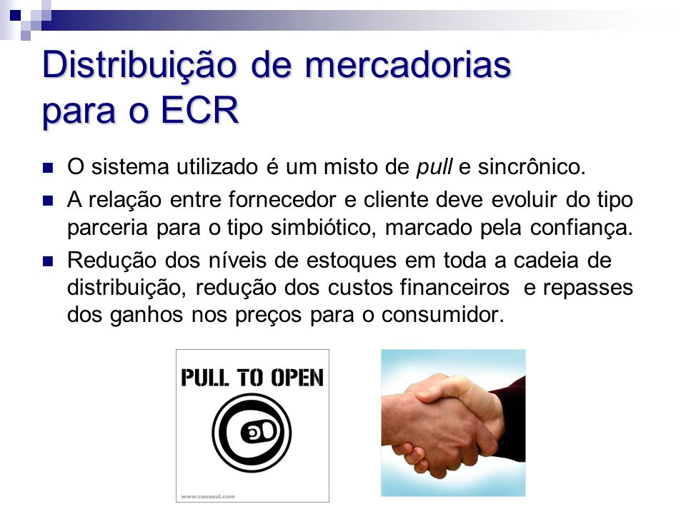 Distribuição de mercadorias para o ECR