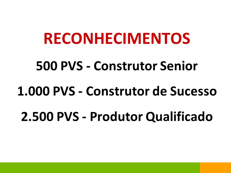 RECONHECIMENTOS 500 PVS - Construtor Senior