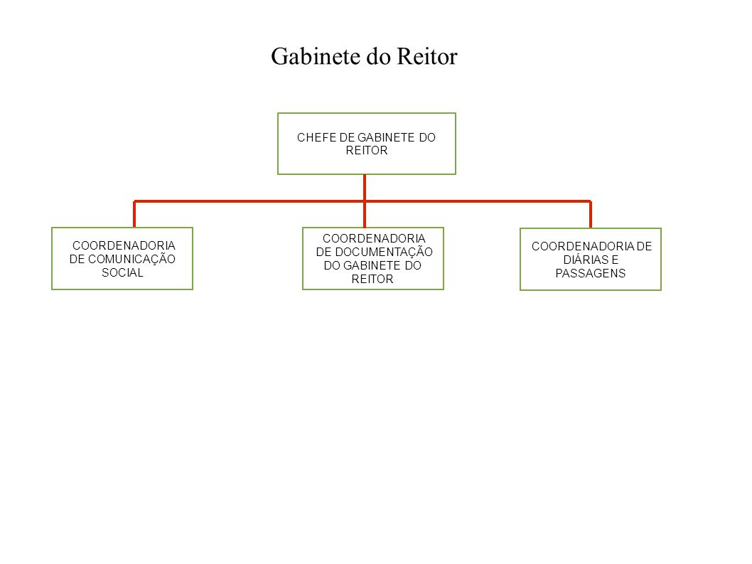 Gabinete do Reitor CHEFE DE GABINETE DO REITOR COORDENADORIA