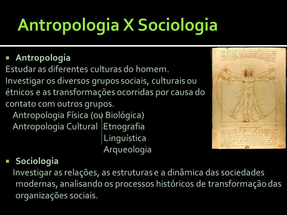 Antropologia X Sociologia