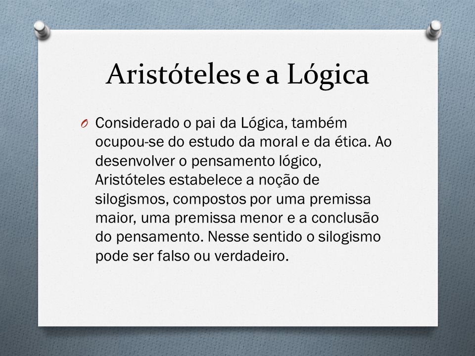 Aristóteles e a Lógica