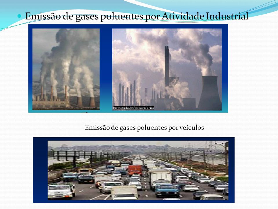 Emissão de gases poluentes por veículos