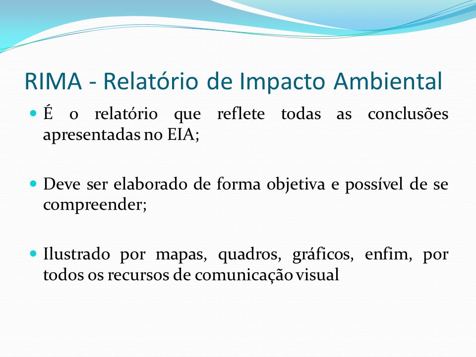 RIMA - Relatório de Impacto Ambiental
