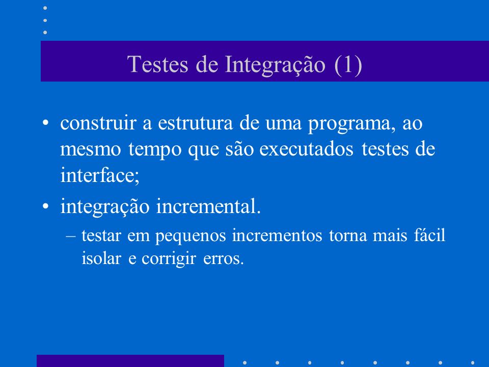 Testes de Integração (1)