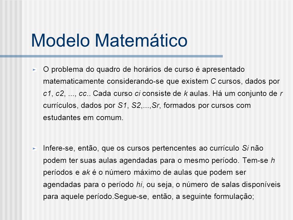 Modelo Matemático