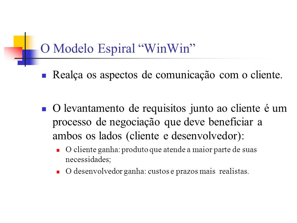 O Modelo Espiral WinWin
