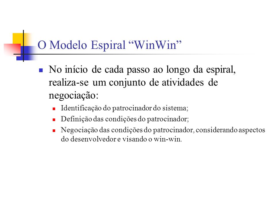 O Modelo Espiral WinWin