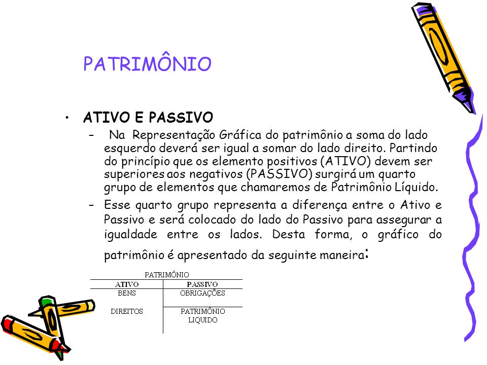 PATRIMÔNIO ATIVO E PASSIVO