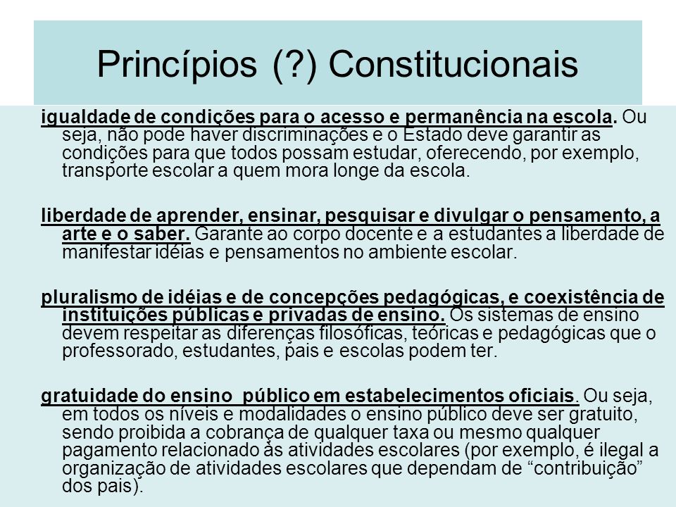 Princípios ( ) Constitucionais