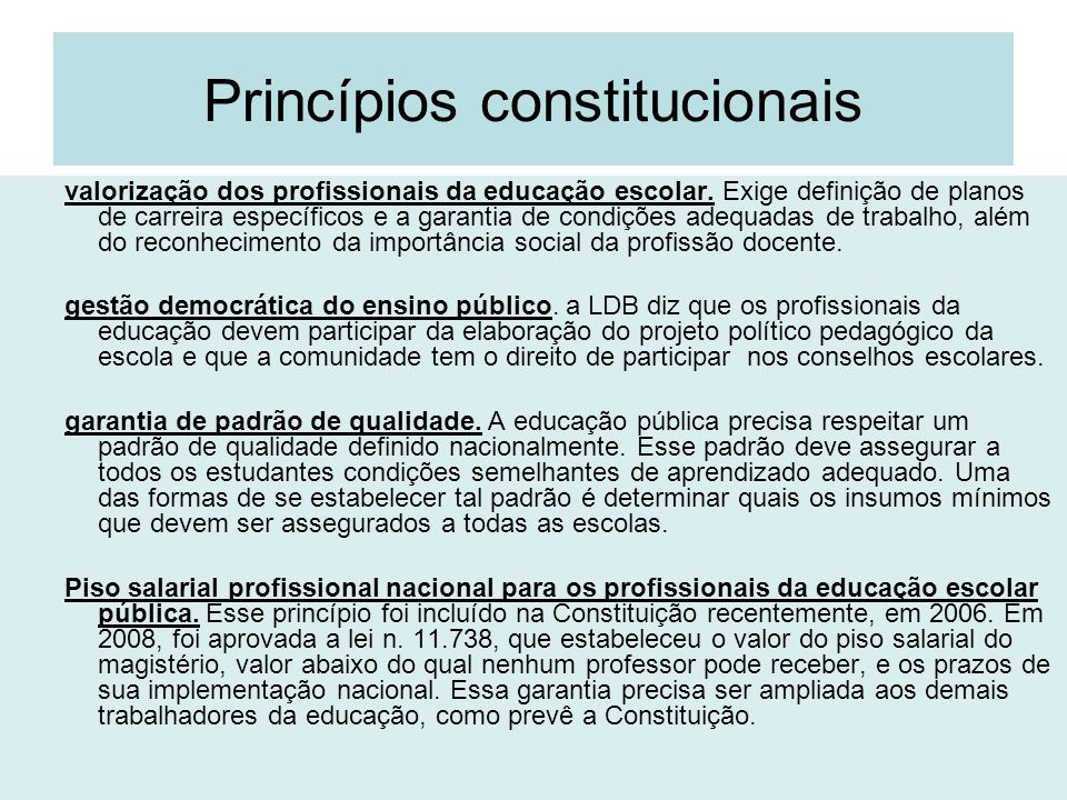 Princípios constitucionais