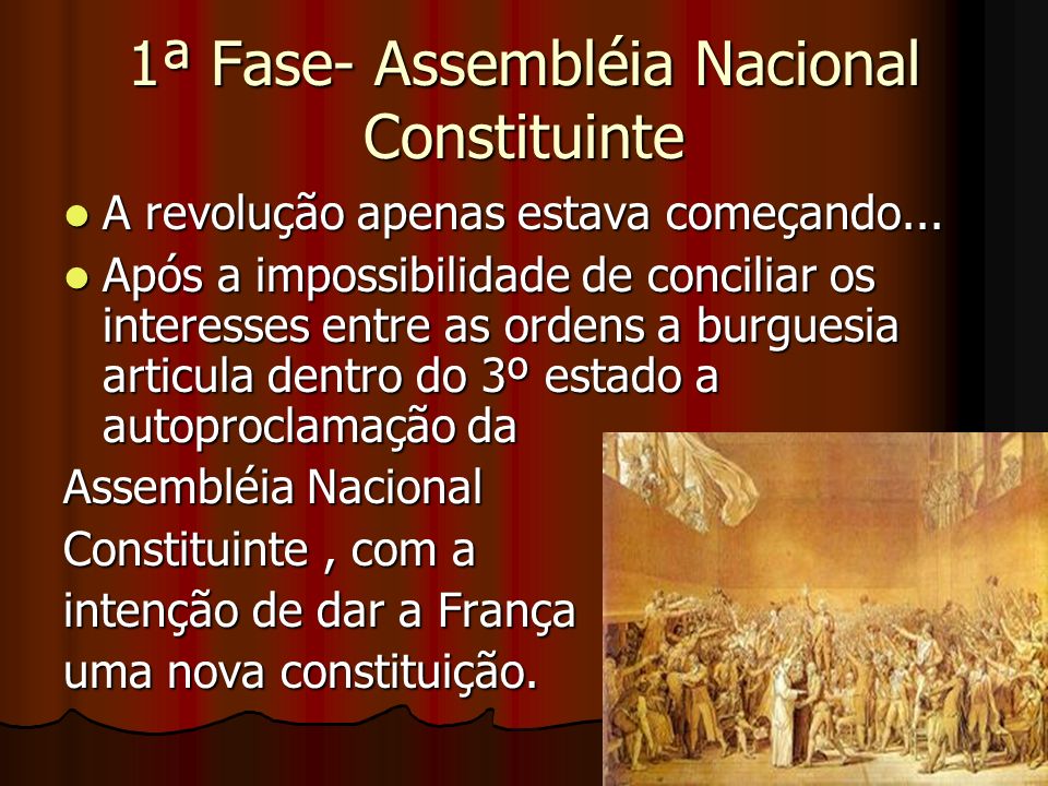 1ª Fase- Assembléia Nacional Constituinte
