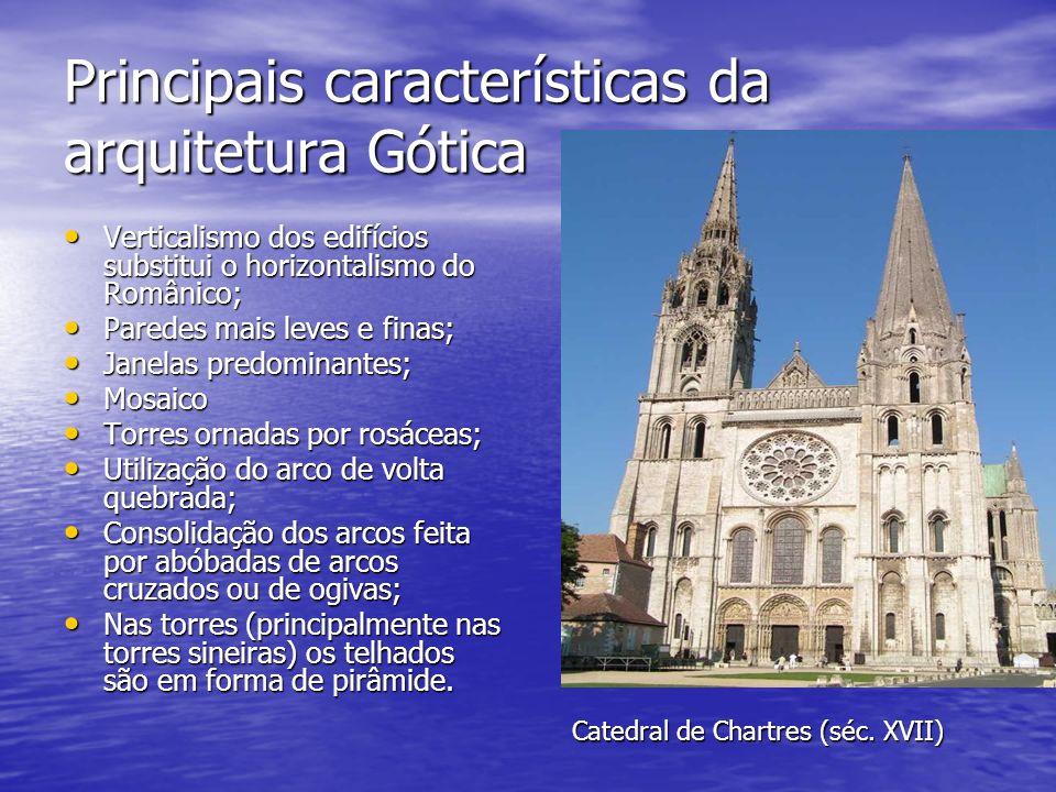 Principais características da arquitetura Gótica