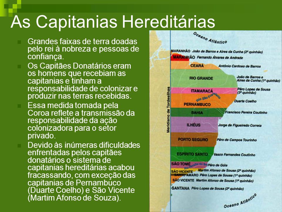 As Capitanias Hereditárias