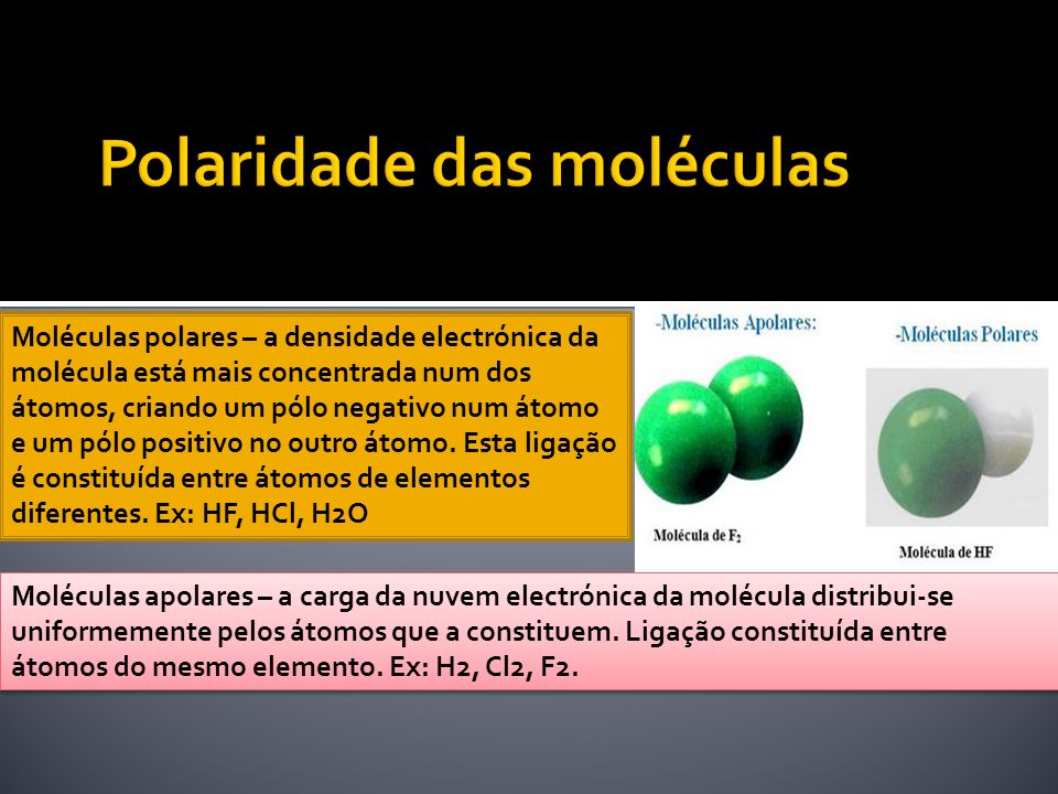 Polaridade das moléculas