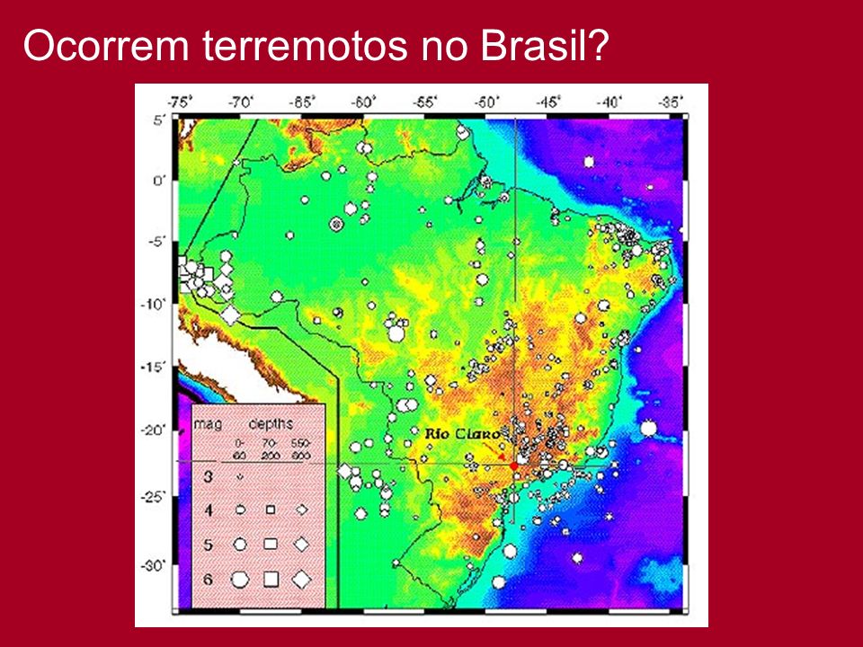 Ocorrem terremotos no Brasil