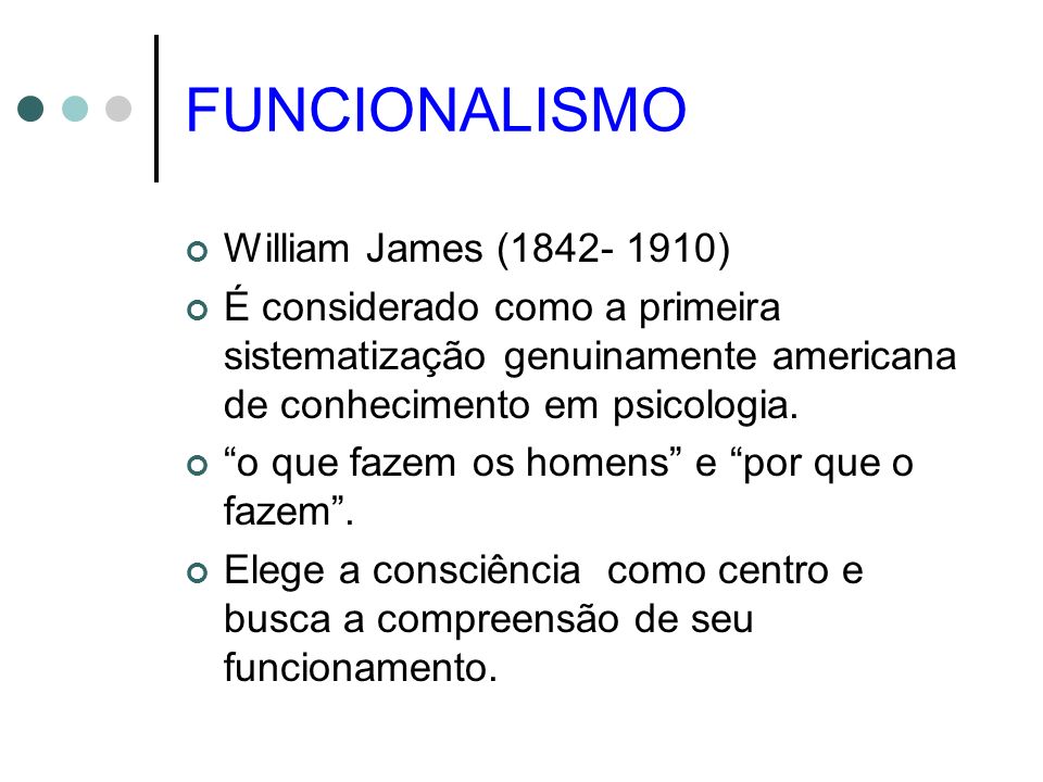 FUNCIONALISMO William James ( )
