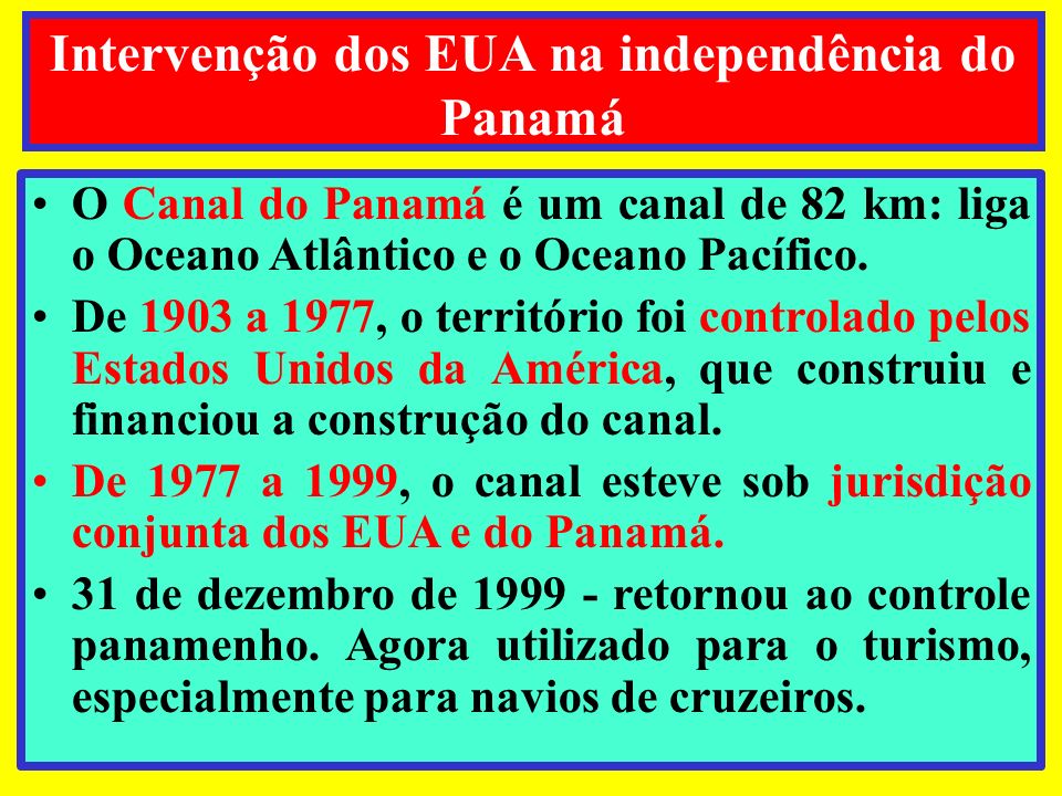 Intervenção dos EUA na independência do Panamá