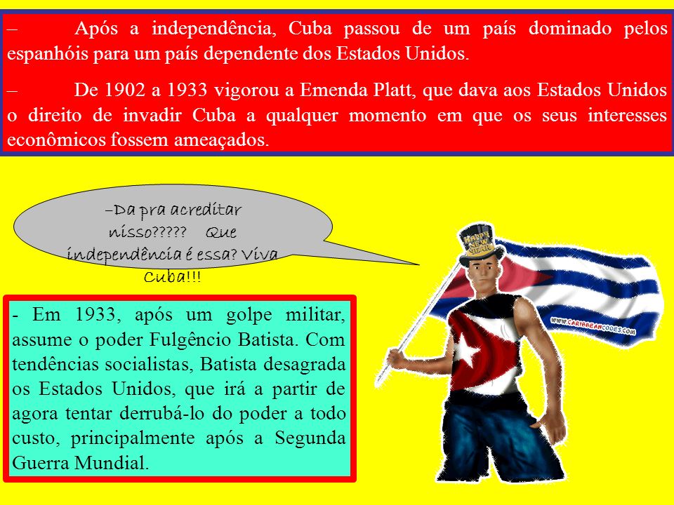 Da pra acreditar nisso Que independência é essa Viva Cuba!!!