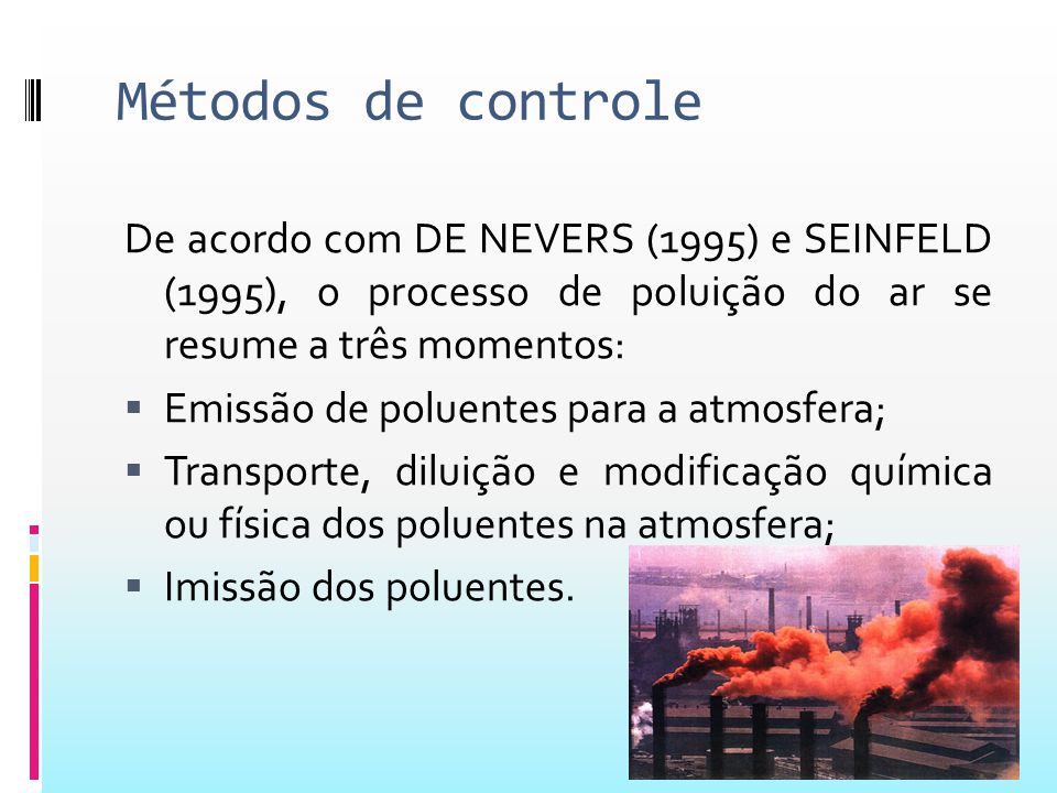 Métodos de controle da poluição atmosférica - ppt carregar