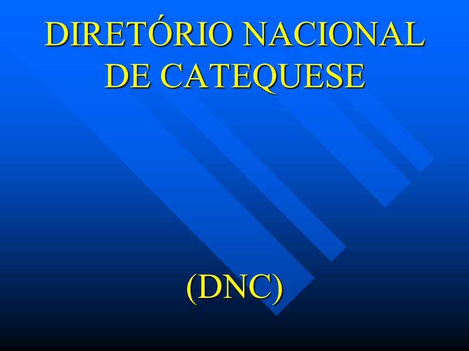 DIRETÓRIO NACIONAL DE CATEQUESE (DNC)