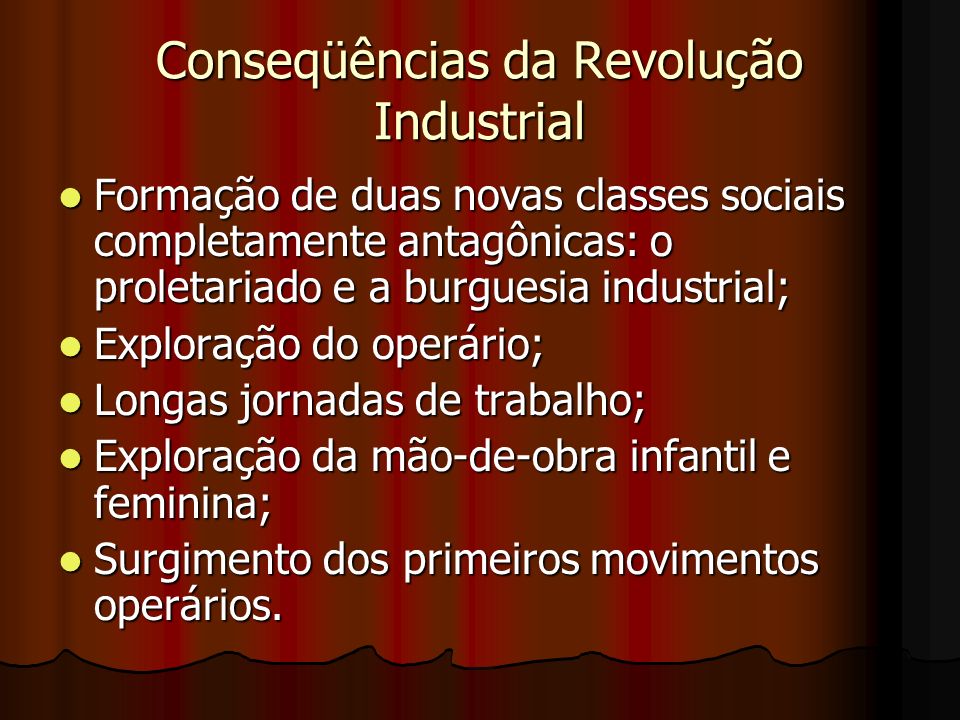 Conseqüências da Revolução Industrial