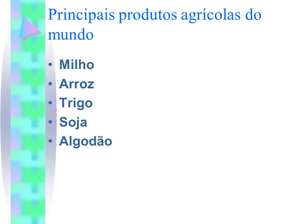 Principais produtos agrícolas do mundo