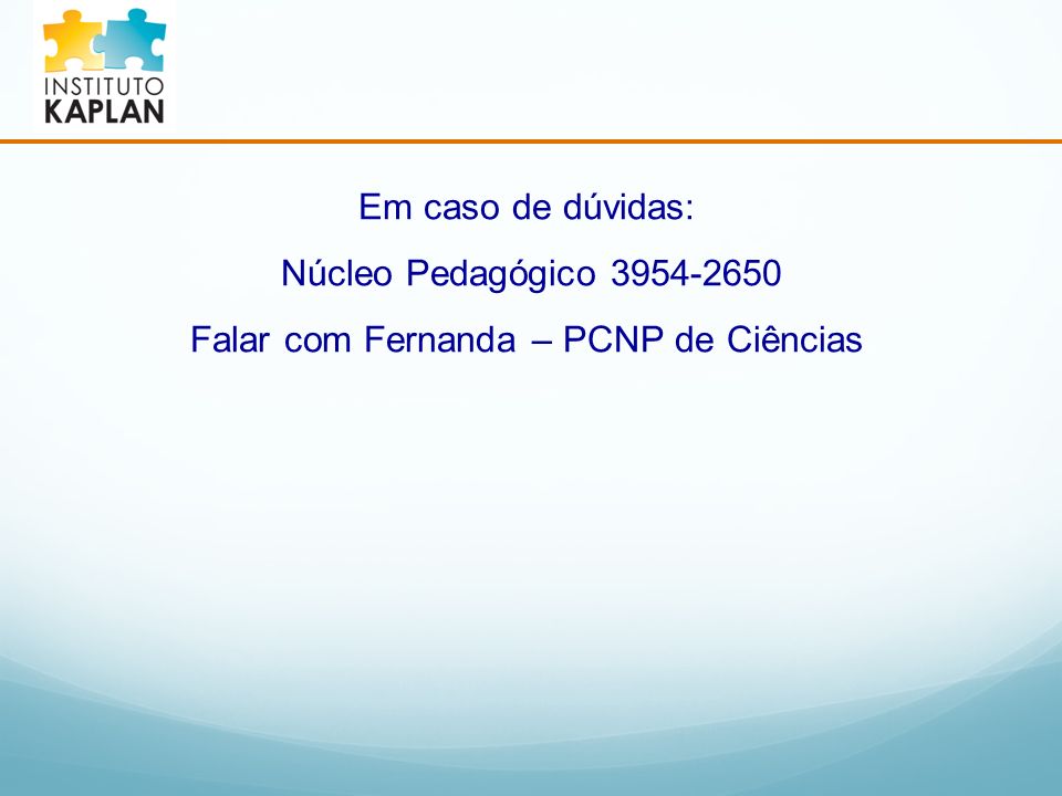 Falar com Fernanda – PCNP de Ciências