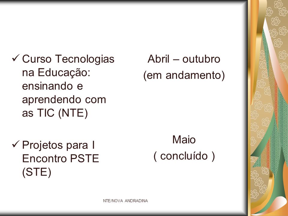 Curso Tecnologias na Educação: ensinando e aprendendo com as TIC (NTE)