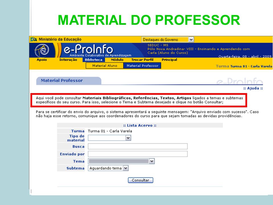 MATERIAL DO PROFESSOR