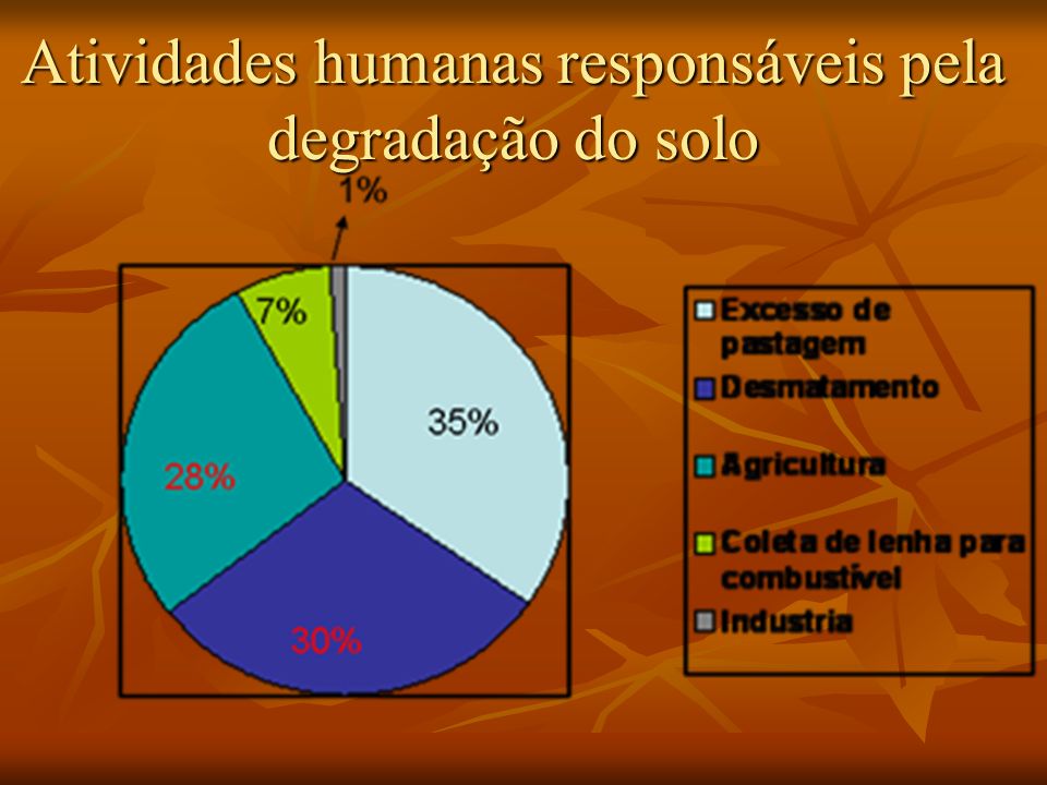 Atividades humanas responsáveis pela degradação do solo