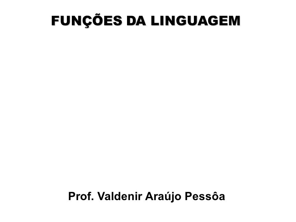 Prof. Valdenir Araújo Pessôa
