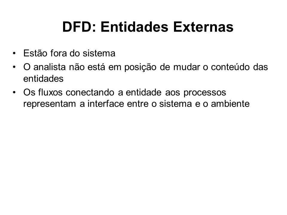DFD: Entidades Externas