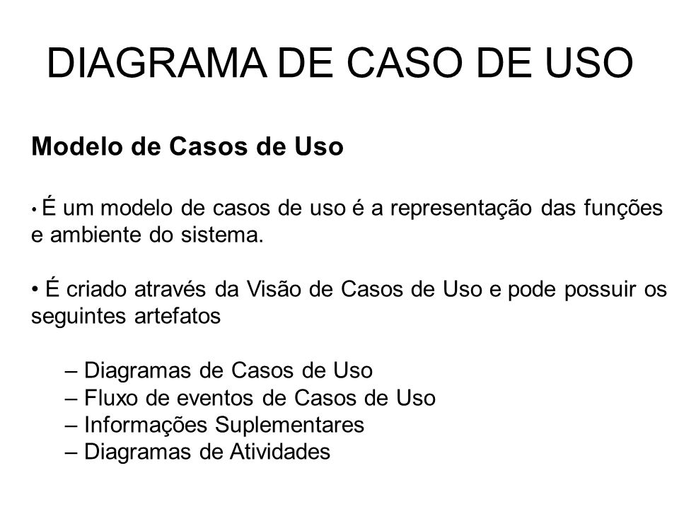 DIAGRAMA DE CASO DE USO Modelo de Casos de Uso