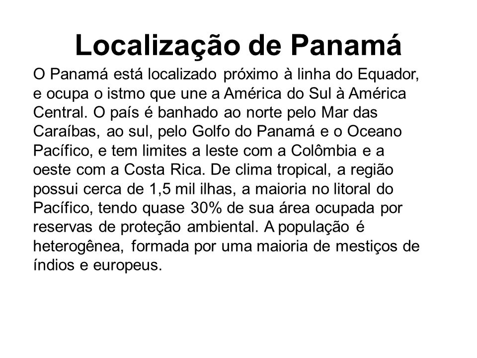 Localização de Panamá