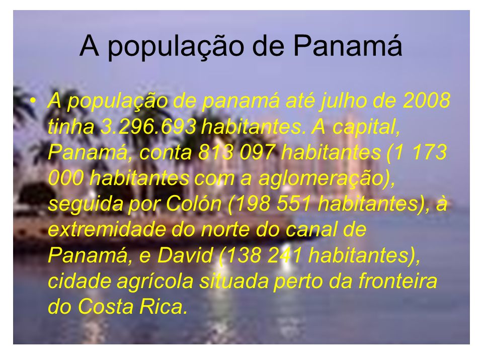 A população de Panamá