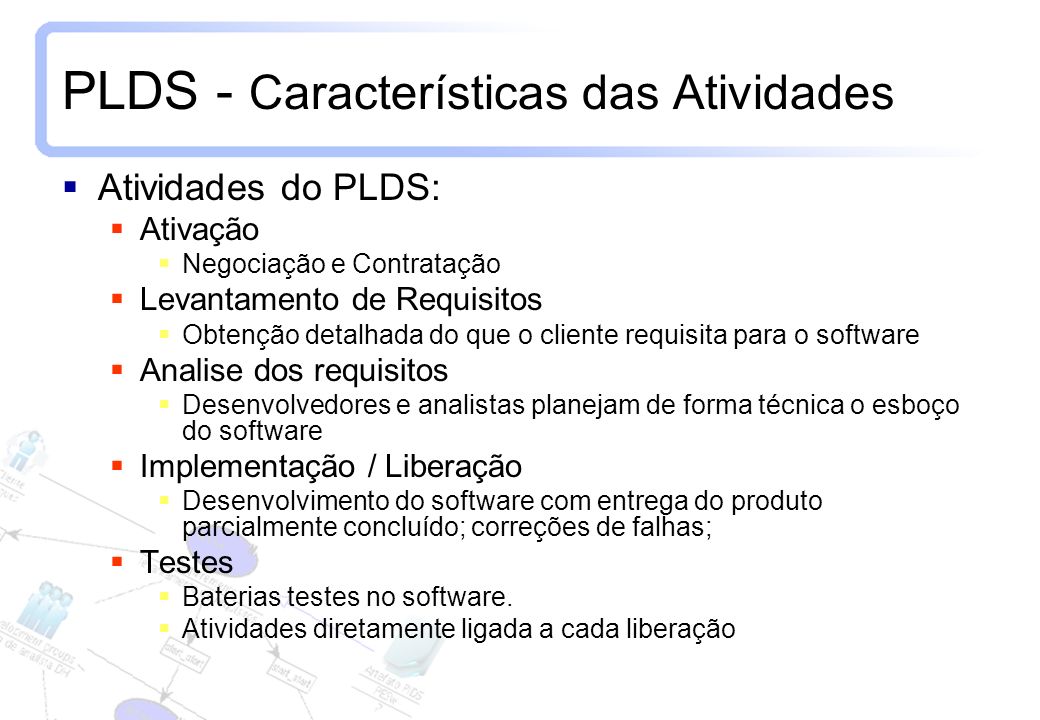 PLDS - Características das Atividades