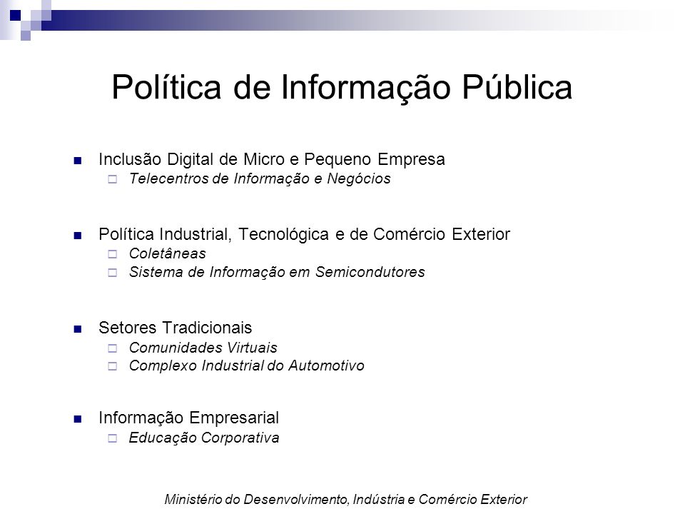 Política de Informação Pública