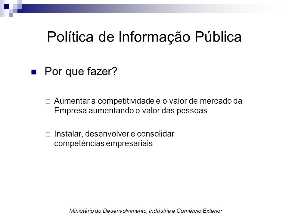 Política de Informação Pública