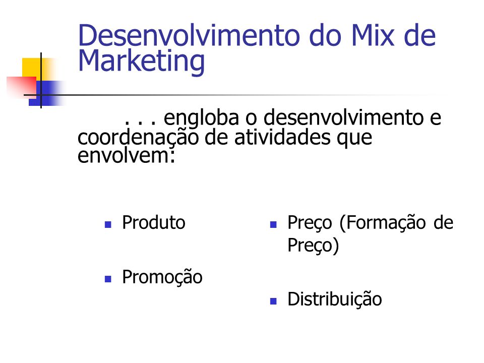 Desenvolvimento do Mix de Marketing