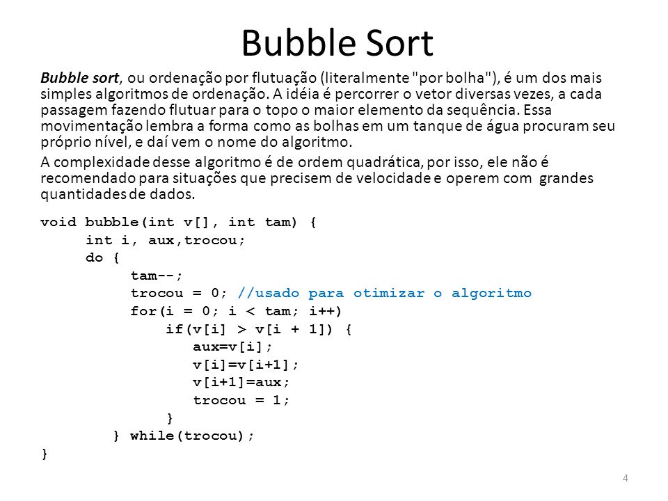 Algoritmos de ordenação - ppt carregar