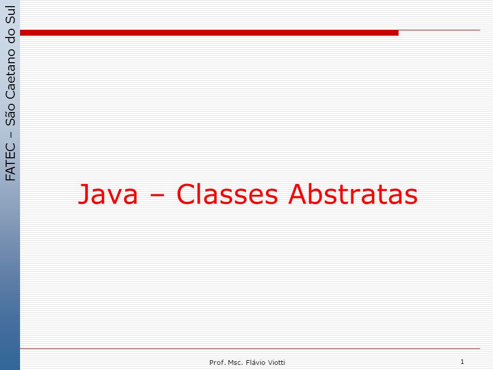 Java – Classes Abstratas