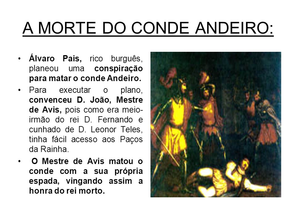 A MORTE DO CONDE ANDEIRO: