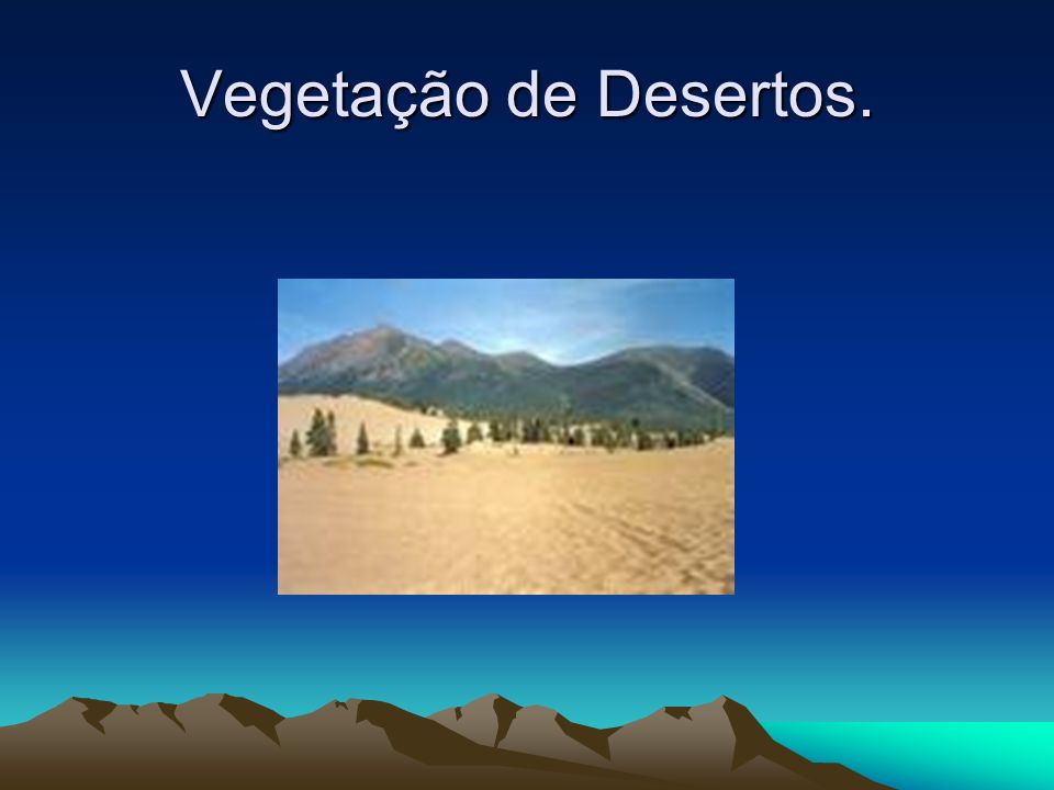 Vegetação de Desertos.
