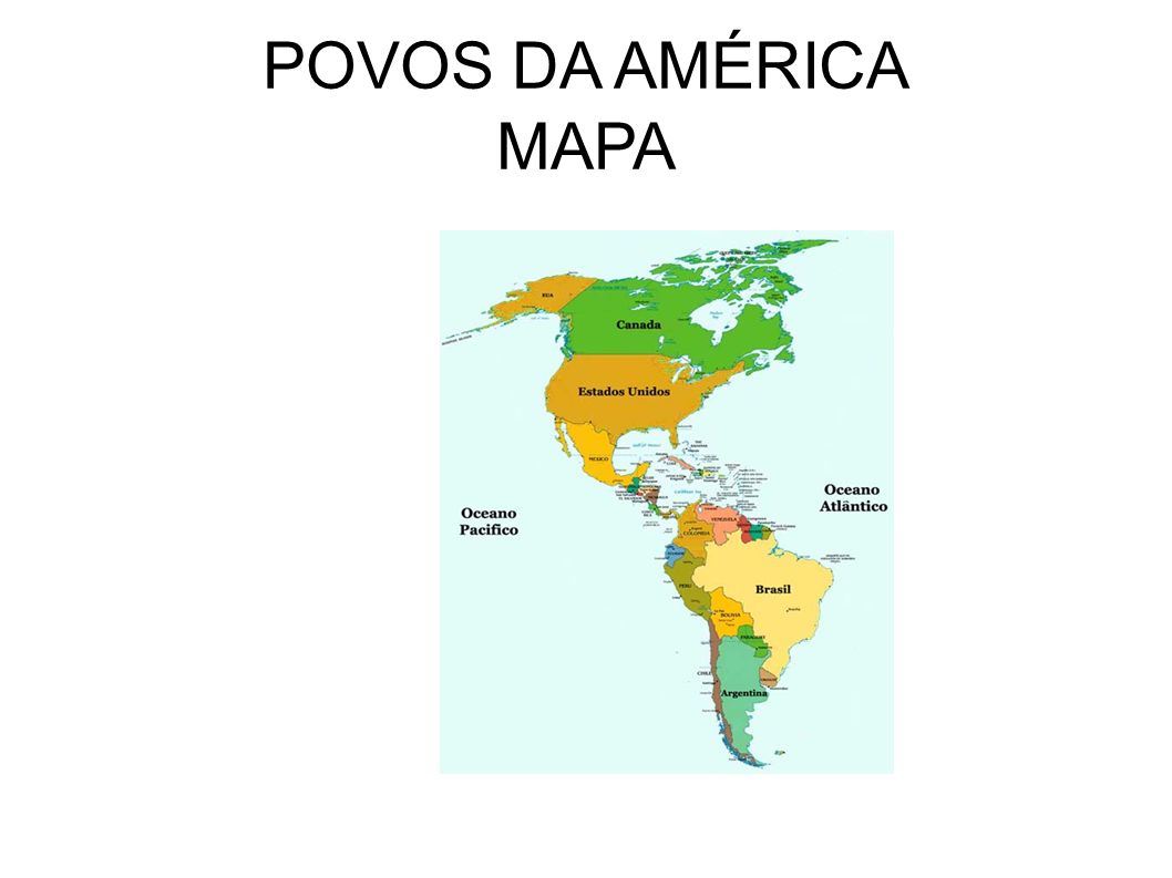POVOS DA AMÉRICA MAPA