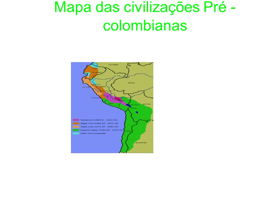 Mapa das civilizações Pré -colombianas