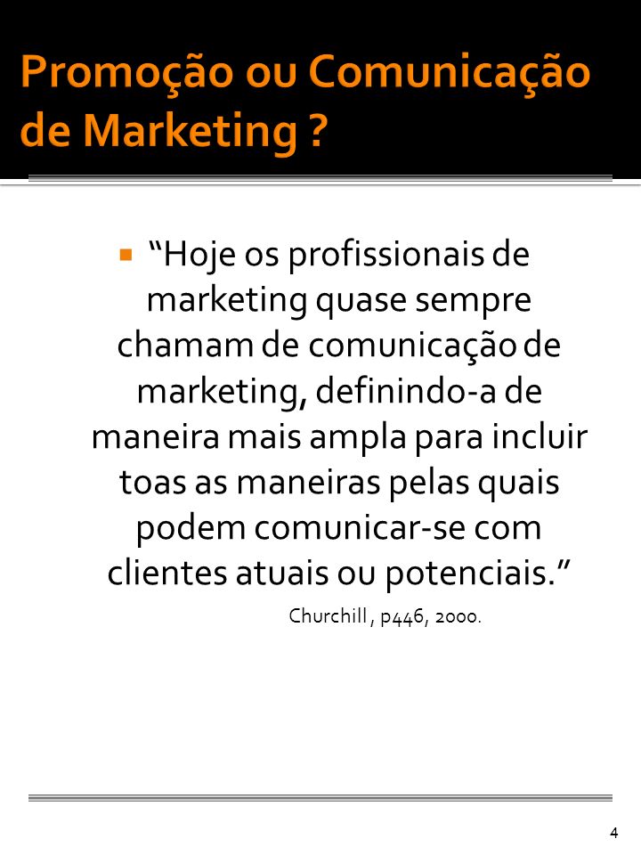 Promoção ou Comunicação de Marketing