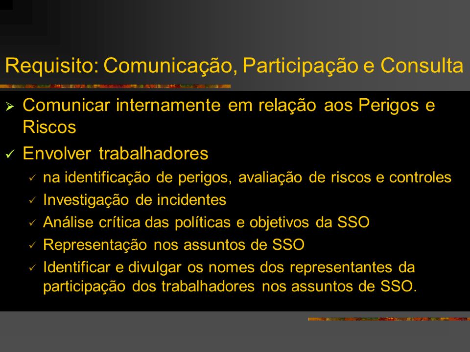 Requisito: Comunicação, Participação e Consulta