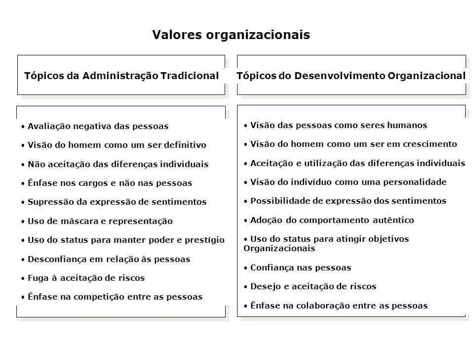 Valores organizacionais