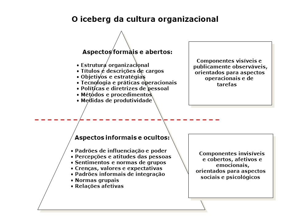 O iceberg da cultura organizacional
