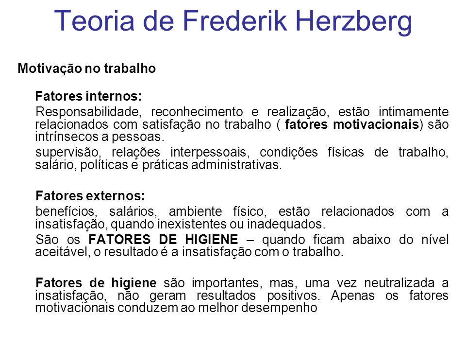 Teoria de Frederik Herzberg